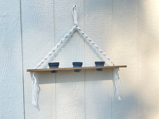 Wood & Macrame Plant Hanger